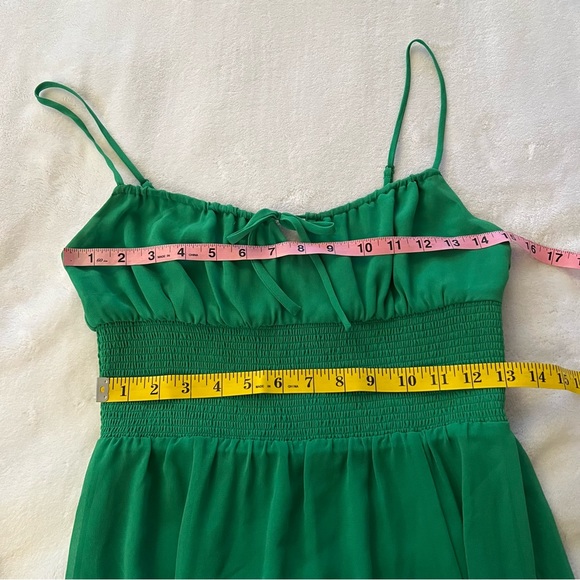 Aritzia Wilfred Genoa Midi Dress in Gloss Green - Picture 6 of 9